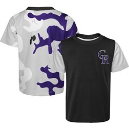 MLB Team Apparel Youth Colorado Rockies Purple Practice T-Shirt