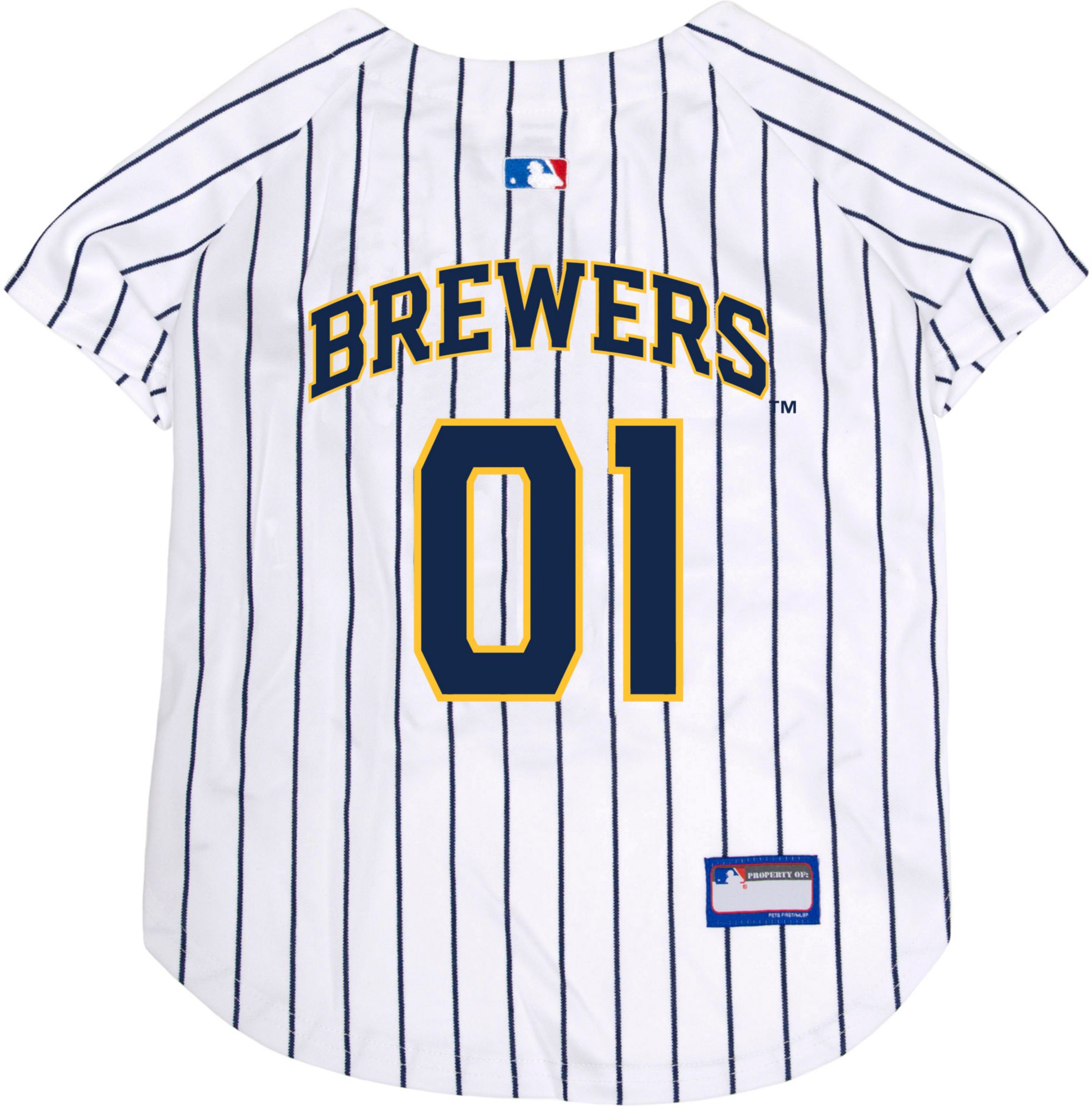 Pets First MLB Milwaukee Brewers Pet Jersey