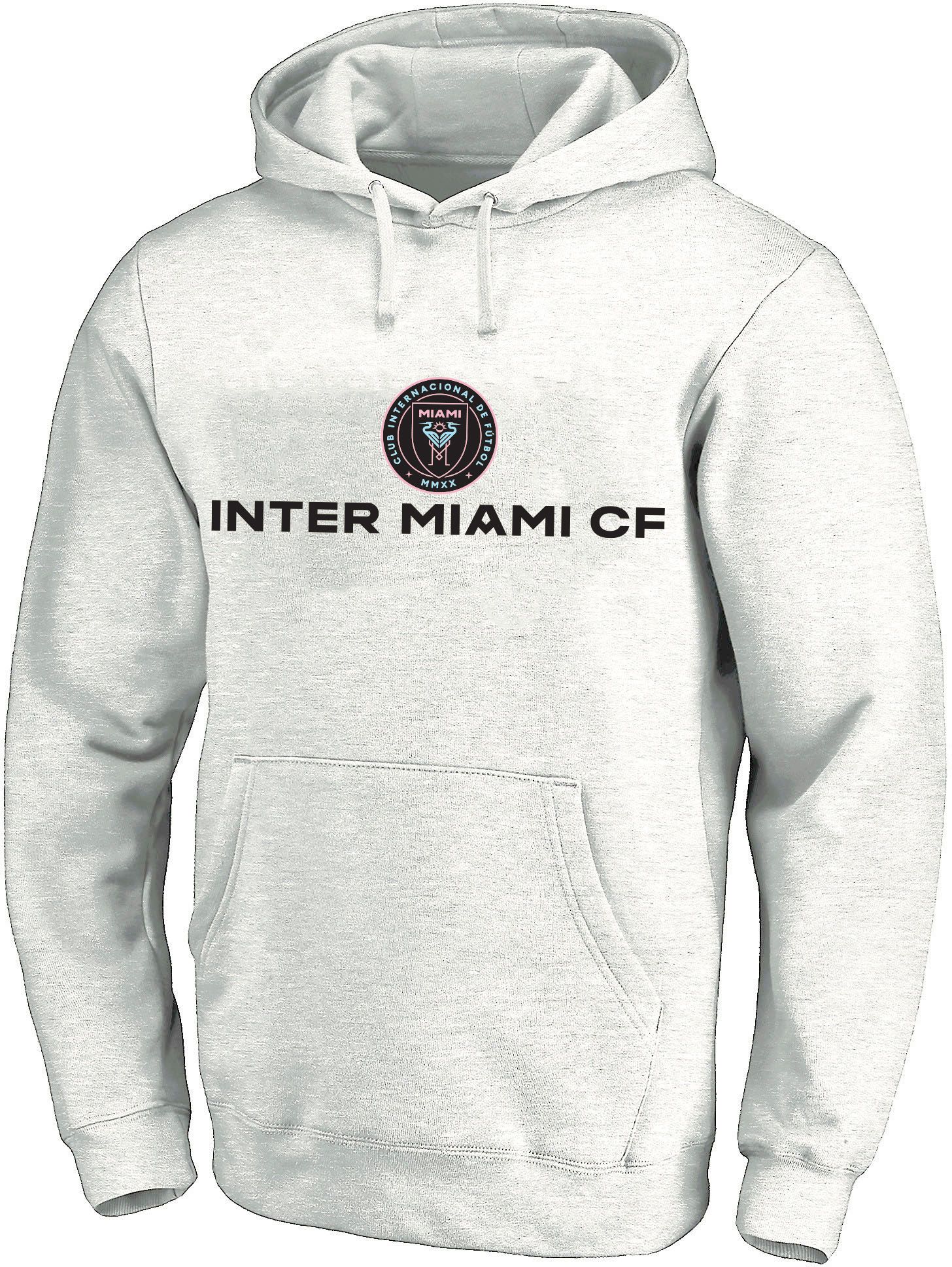 MLS Big &amp; Tall Inter Miami CF Logo White Pullover Hoodie