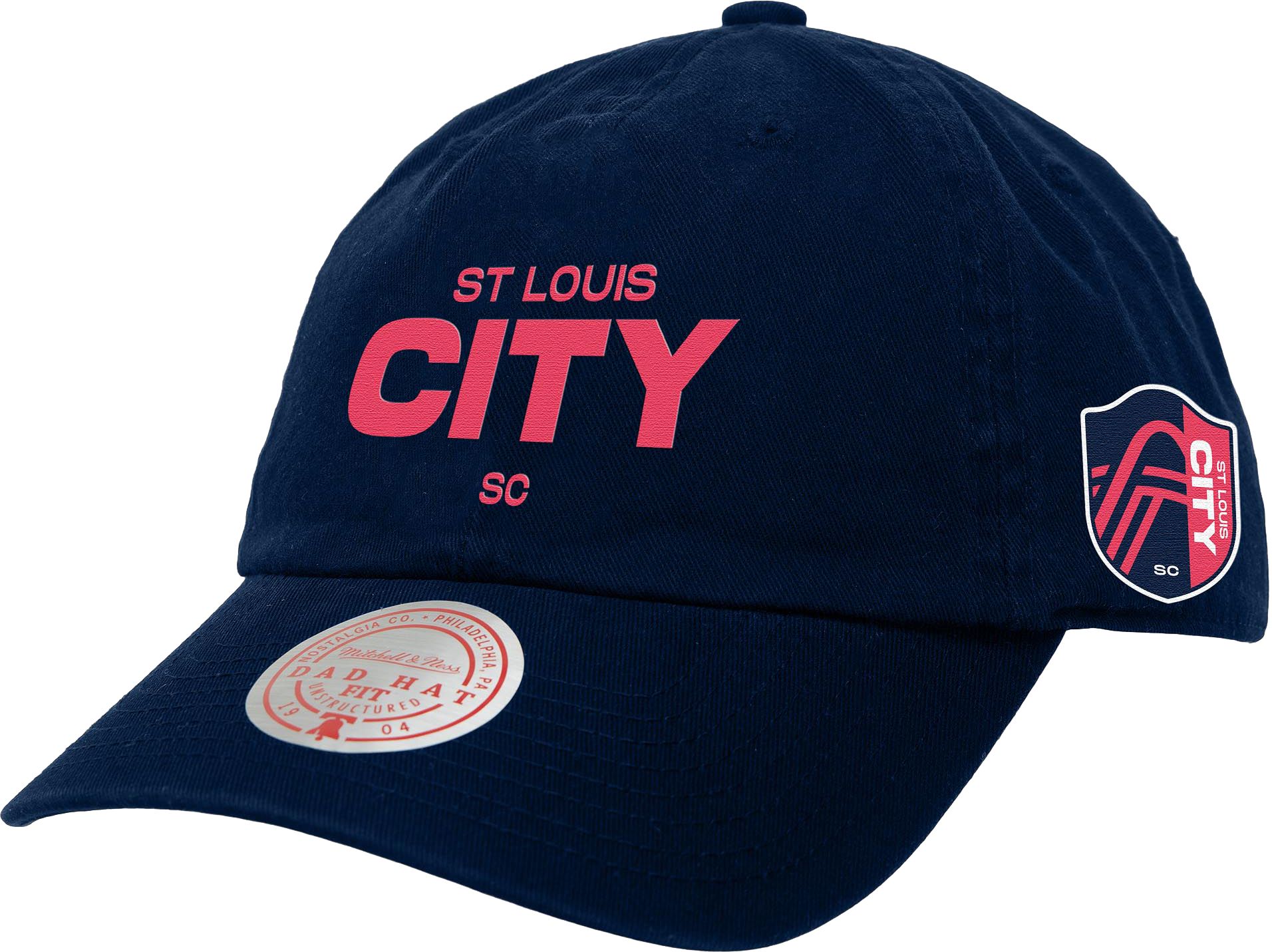 Mitchell &amp; Ness St. Louis City SC Wordmark Navy Dad Hat