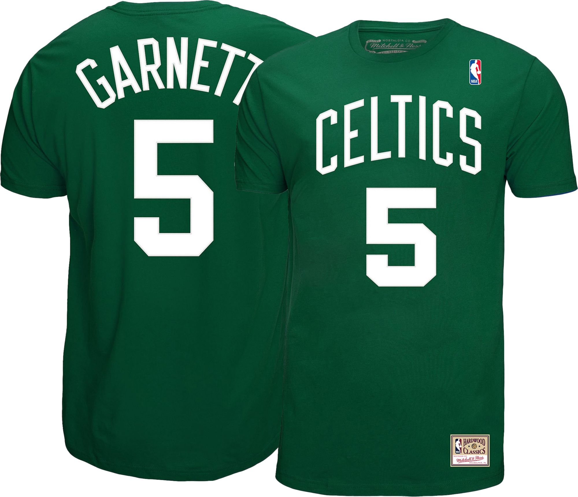 Mitchell &amp; Ness Men's Boston Celtics Kevin Garnett #5 Green T-Shirt