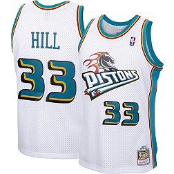 Mitchell & Ness Men's 1998 Detroit Pistons Grant Hill #33 White Hardwood Classics Swingman Jersey