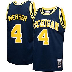 Mitchell & Ness Men's Michigan Wolverines Chris Webber #4 Blue 1991-92 Swingman Replica Throwback Jersey
