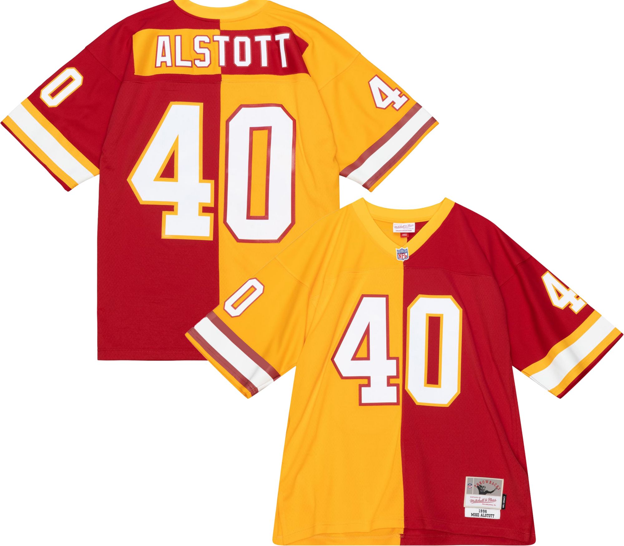 Mitchell &amp; Ness Men's Tampa Bay Buccaneers Mike Alstott #40 1996 Split Throwback Jersey