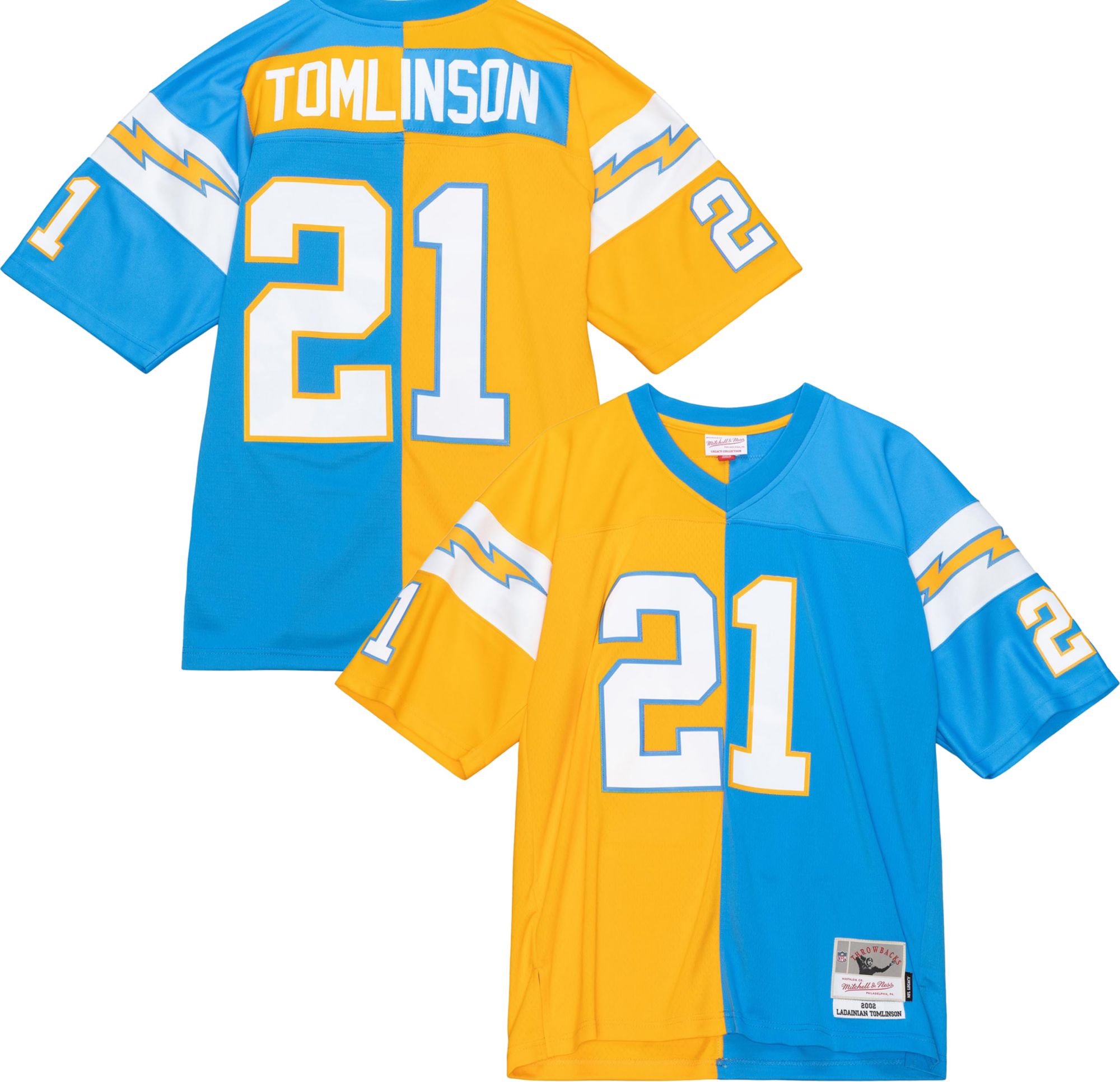 Mitchell &amp; Ness Men's Los Angeles Chargers Ladainian Tomlinson #21 Split Throwback Jersey