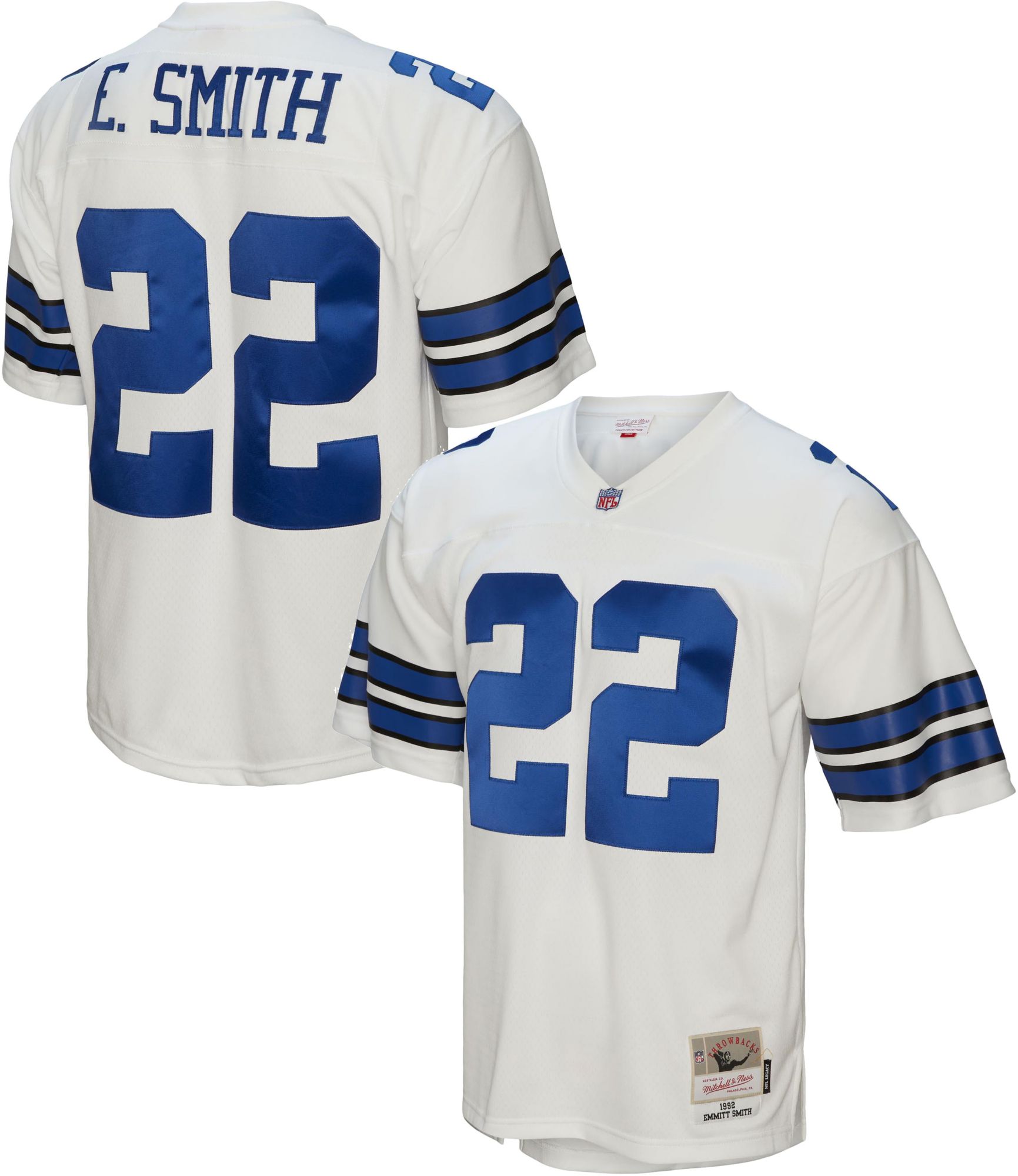 Mitchell &amp; Ness Men's Dallas Cowboys Emmitt Smith #22 White 1992 Game Jersey