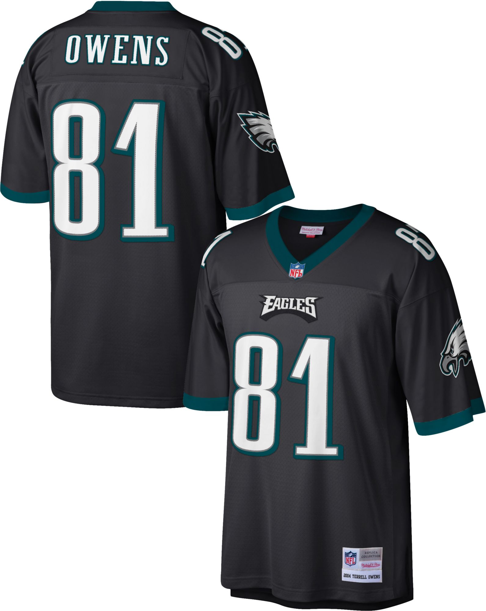 Mitchell & Ness Men's Philadelphia Eagles Terrell Owens #81 2004 Throwback Jersey