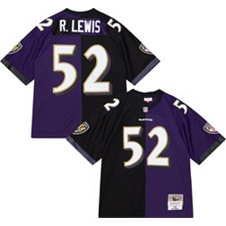 Mitchell & Ness Men's Baltimore Ravens Ray Lewis #52 2000 Split Throwback Jersey