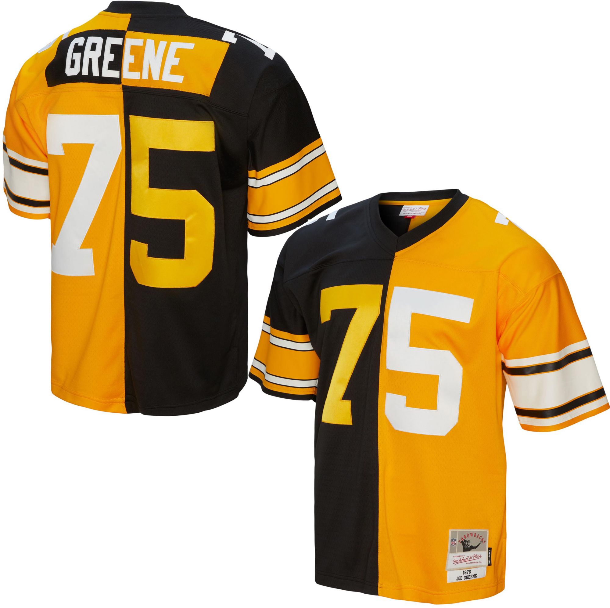 Mitchell &amp; Ness Men's Pittsburgh Steelers Joe Greene #75 1976 Split Throwback Jersey