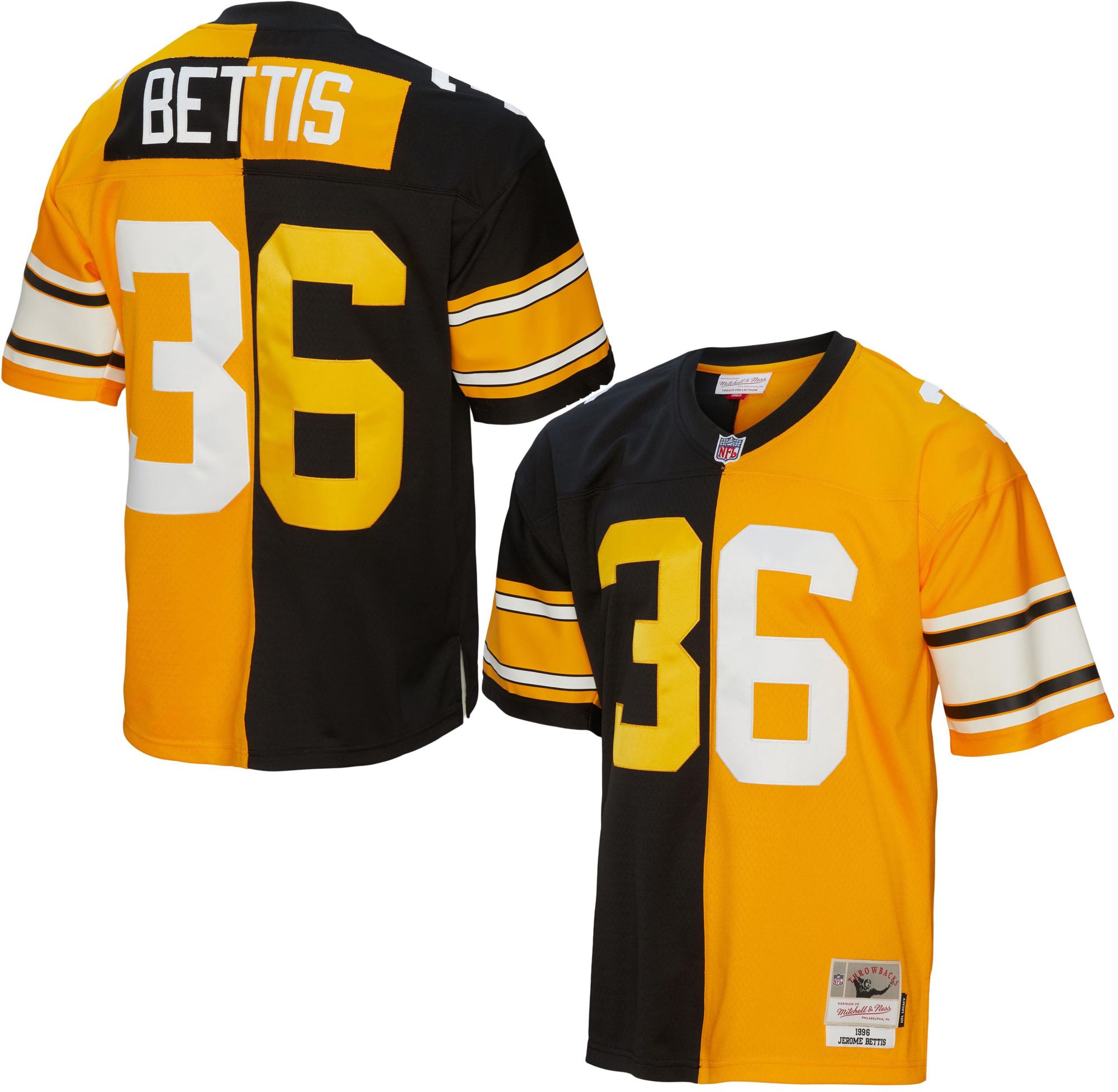 Mitchell &amp; Ness Men's Pittsburgh Steelers Jerome Bettis #36 1996 Split Throwback Jersey