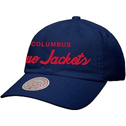 Mitchell & Ness Columbus Blue Jackets Script Adjustable Dad Hat