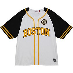 Mitchell & Ness Boston Bruins White Baseball Jersey