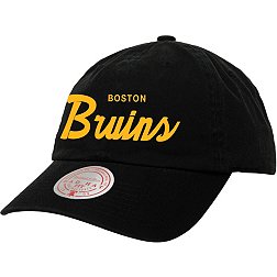 Mitchell & Ness Boston Bruins Script Adjustable Dad Hat