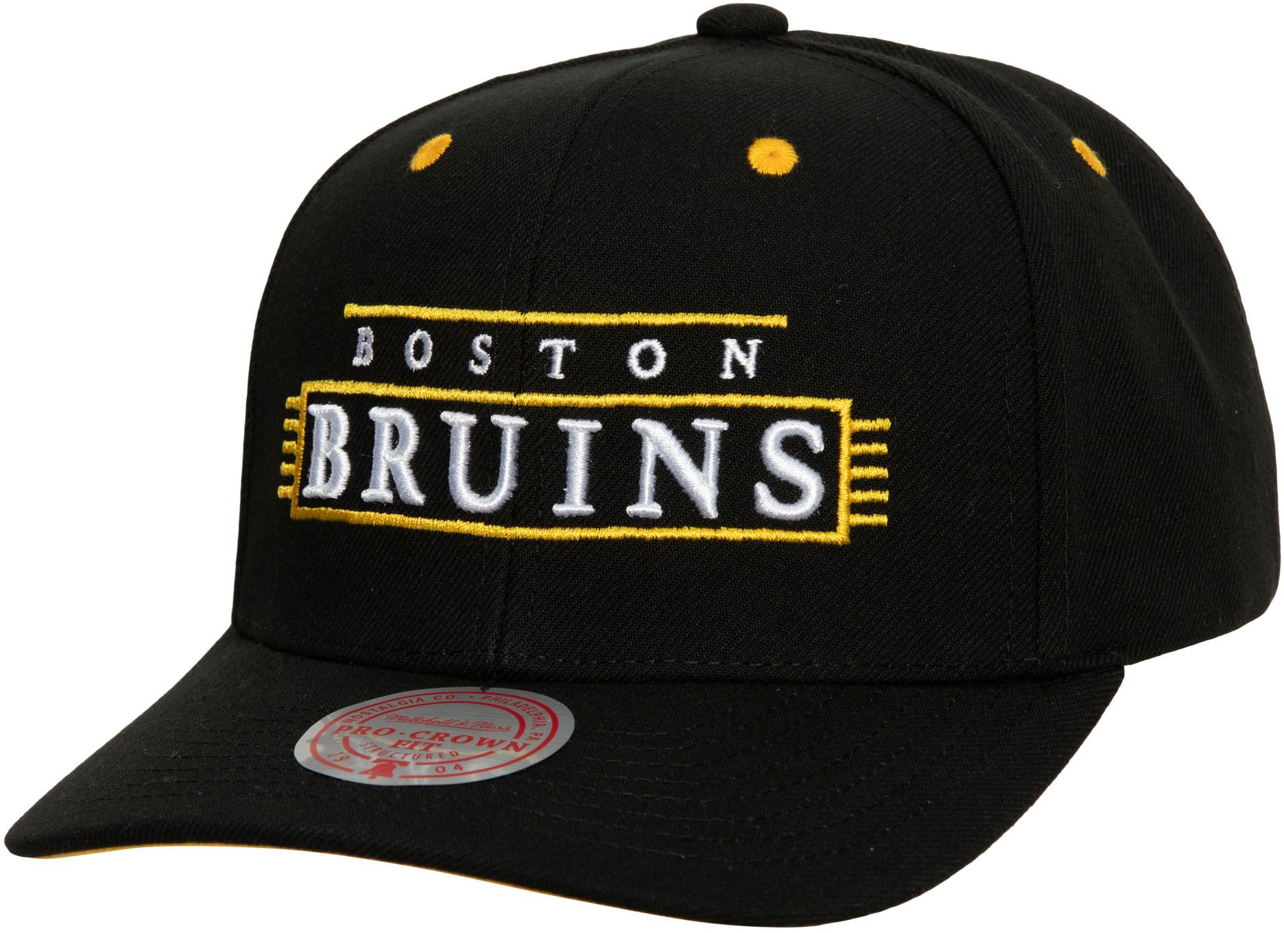 Mitchell &amp; Ness Boston Bruins Lofi Snapback Adjustable Hat