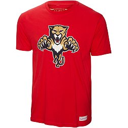 Mitchell & Ness Florida Panthers Distressed Logo Red T-Shirt
