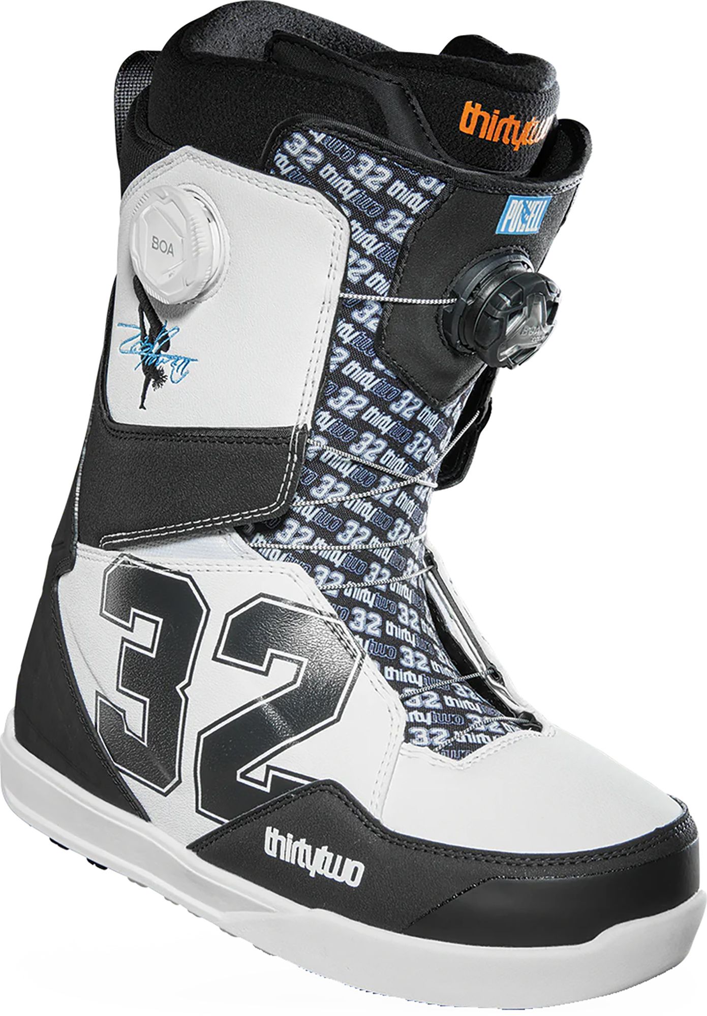 Photos - Ski Boots ThirtyTwo Men's Lashed Double BOA Snowboard Boots, Size 9.5, Zeb Powell Wh 