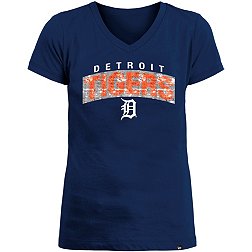 New Era Girls' Detroit Tigers Blue Flip Sequin T-Shirt