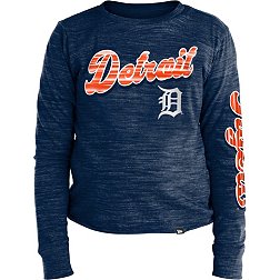 New Era Girls' Detroit Tigers Blue Space Dye Long Sleeve T-Shirt