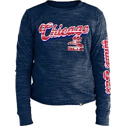 New Era Girls' Chicago White Sox Blue Space Dye Long Sleeve T-Shirt