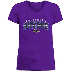 New Era Apparel Girls' Baltimore Ravens Sequin Flip Purple T-Shirt