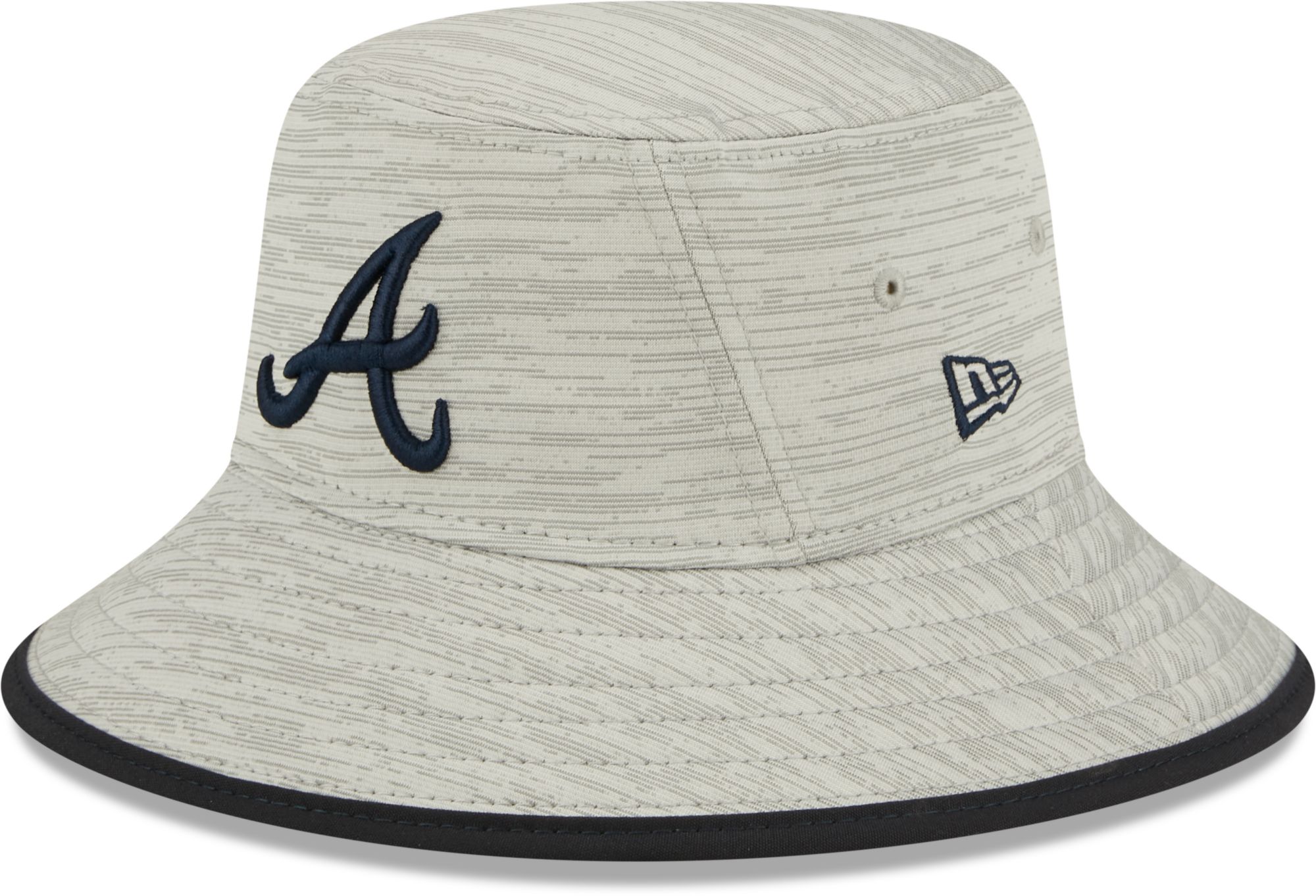 Men's Atlanta Braves New Era Natural Retro Beachin' Bucket Hat