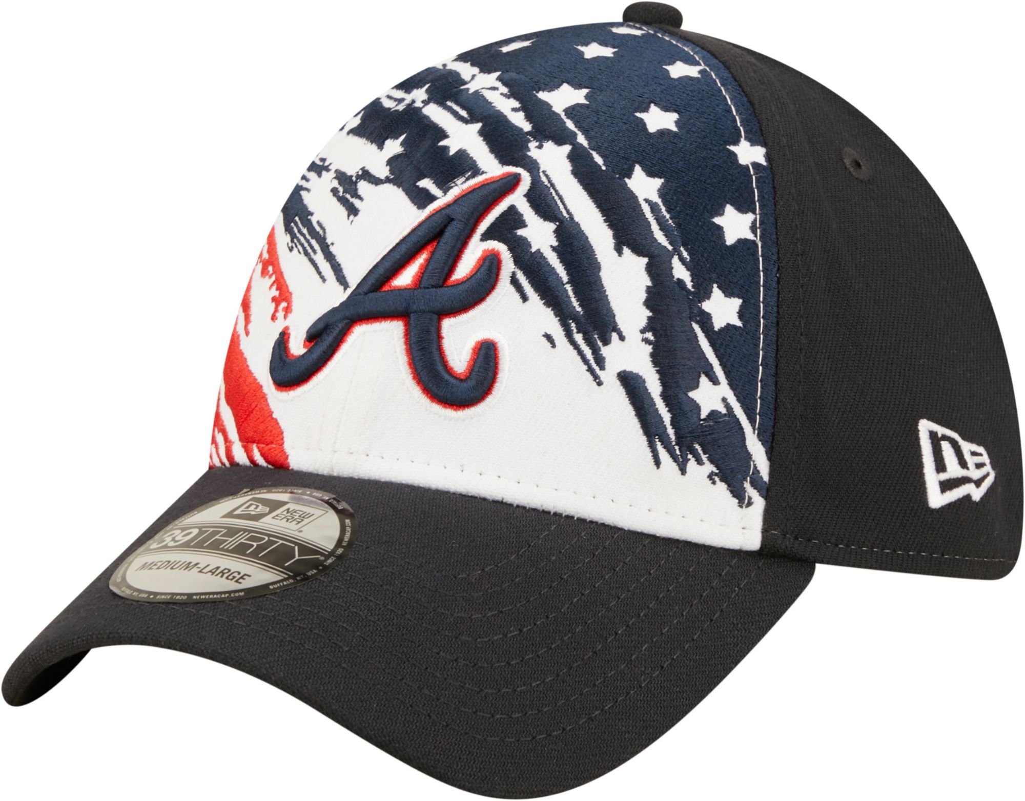 New Era / Men's Fourth of July '22 Atlanta Braves Navy 39Thirty Stretch Fit  Hat