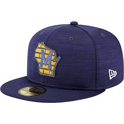 New Era Men's Milwaukee Brewers Clubhouse Navy 59Fifty Alternate Fitted Hat