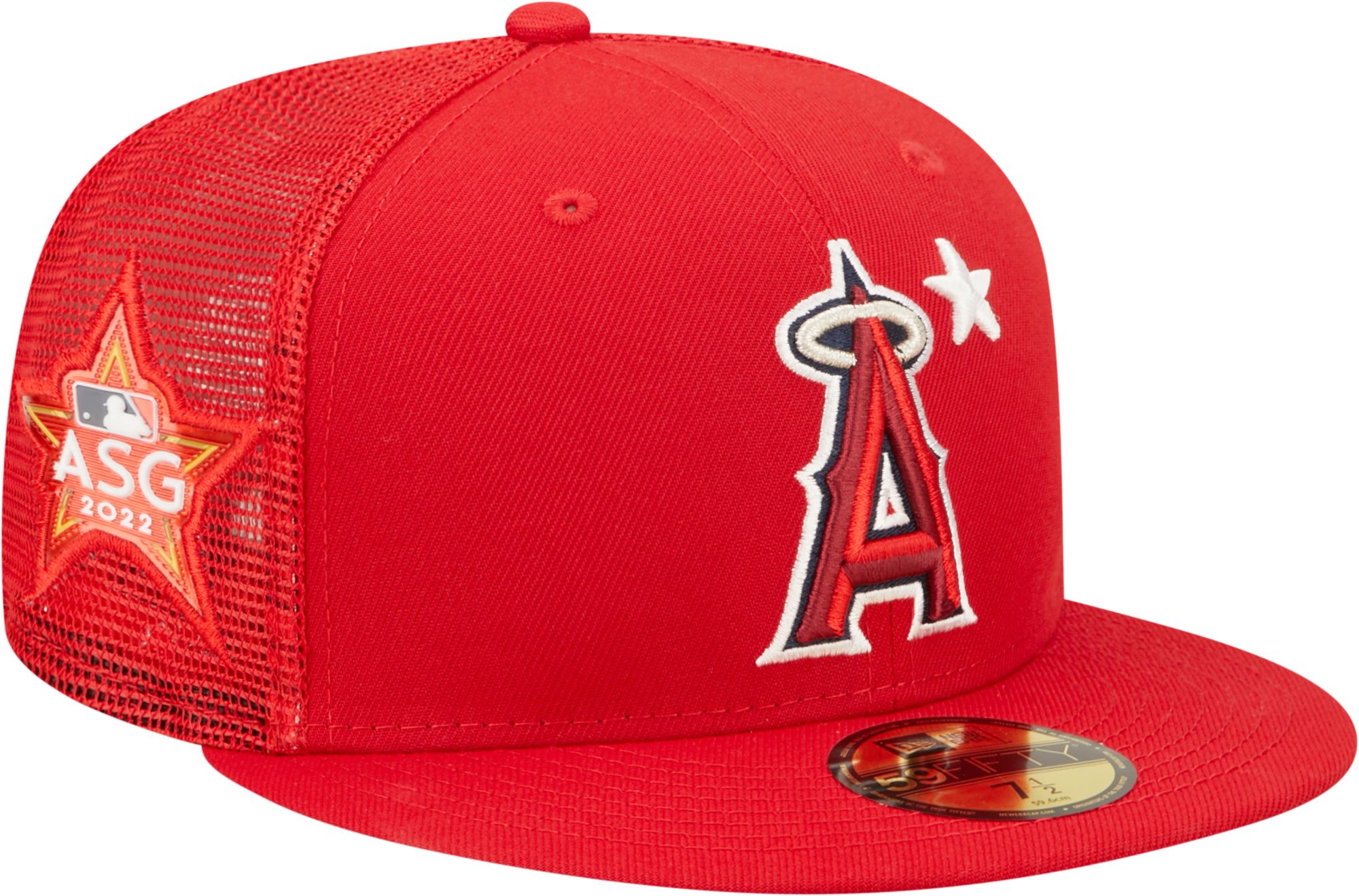 New Era Los Angeles Angels 25th Anniversary Patch Fitted Hat Black/Red  Men's - SS22 - US