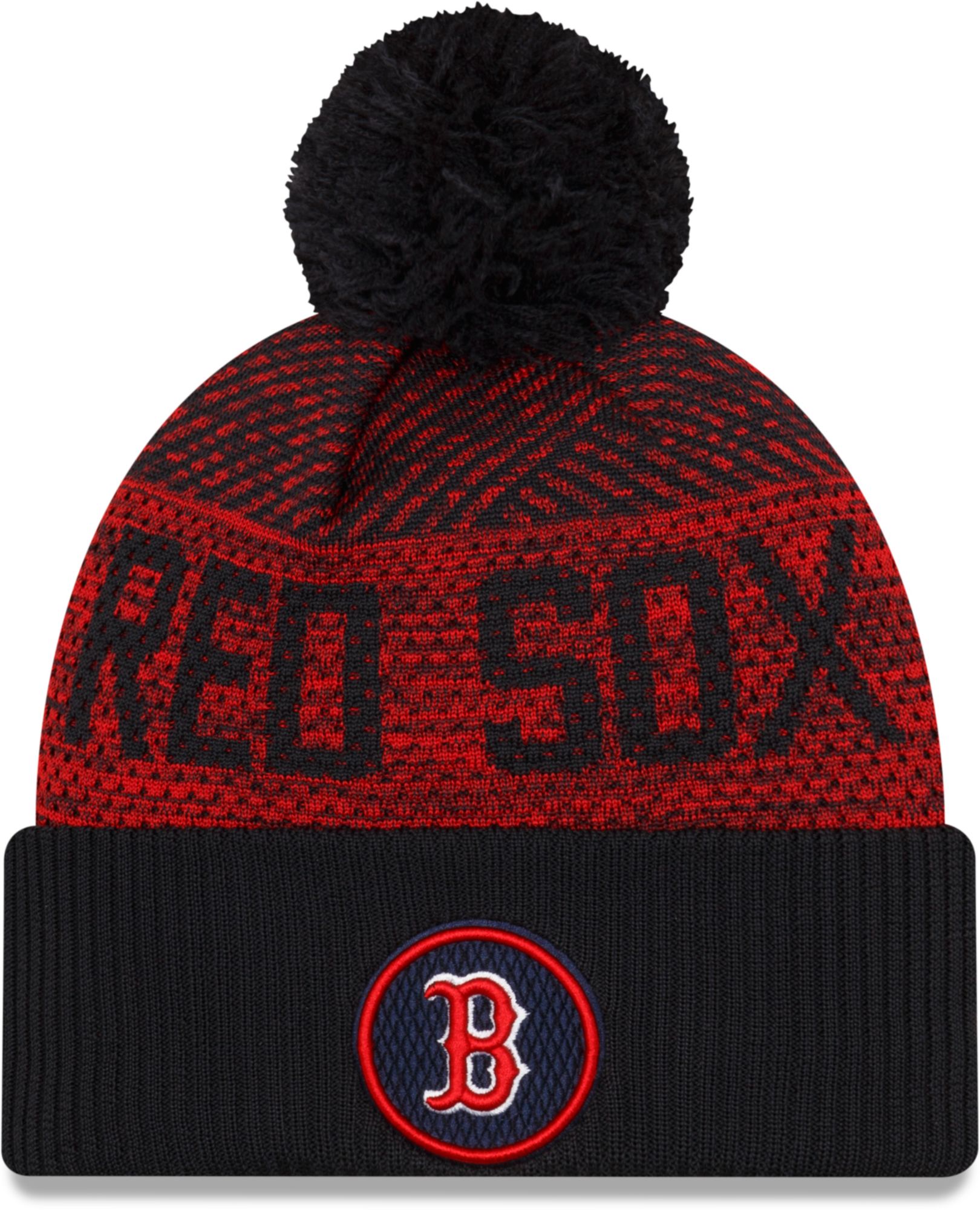 New Era Men's Boston Red Sox Navy Authentic Collection Knit Hat