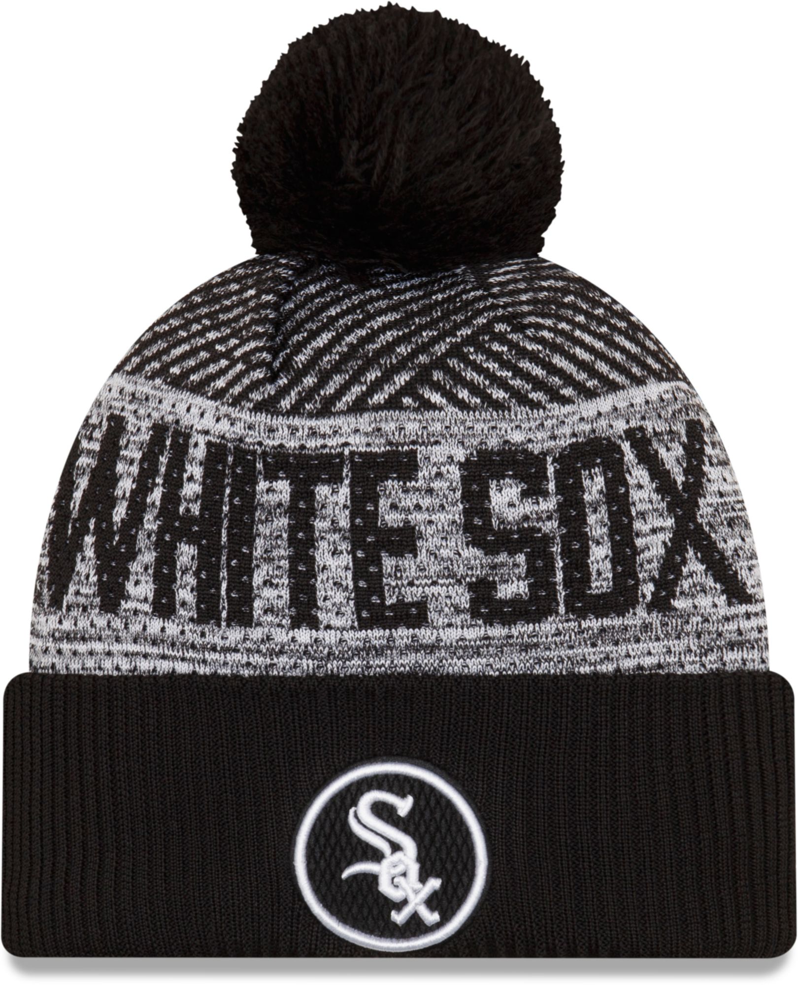 New Era Men's Chicago White Sox Black Authentic Collection Knit Hat