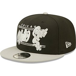 New Era Men's Chicago White Sox Black 9Fifty Script Adjustable Hat