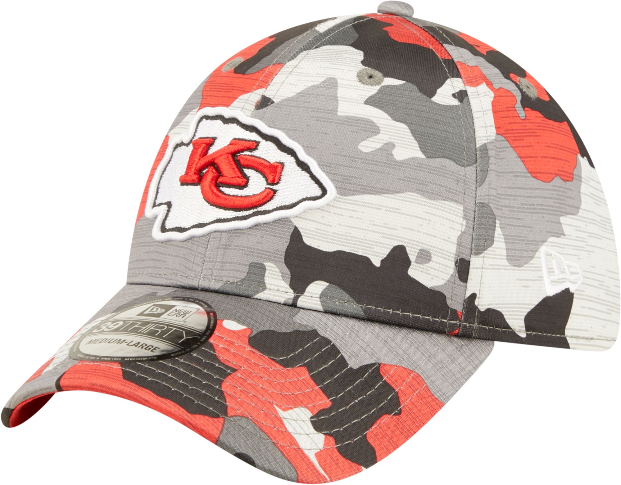 Men's Kansas City Chiefs Sideline Training Camp 2022 Camouflage 39Thirty  Stretch Fit Hat