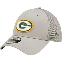 New Era Men's Green Bay Packers Team Neo Grey 39Thirty Stretch Fit Hat