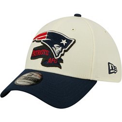 New Era Men's New England Patriots Sideline 39Thirty Chrome White Stretch Fit Hat