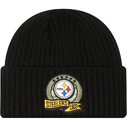 New Era Men's Pittsburgh Steelers Salute to Service Black Knit Beanie