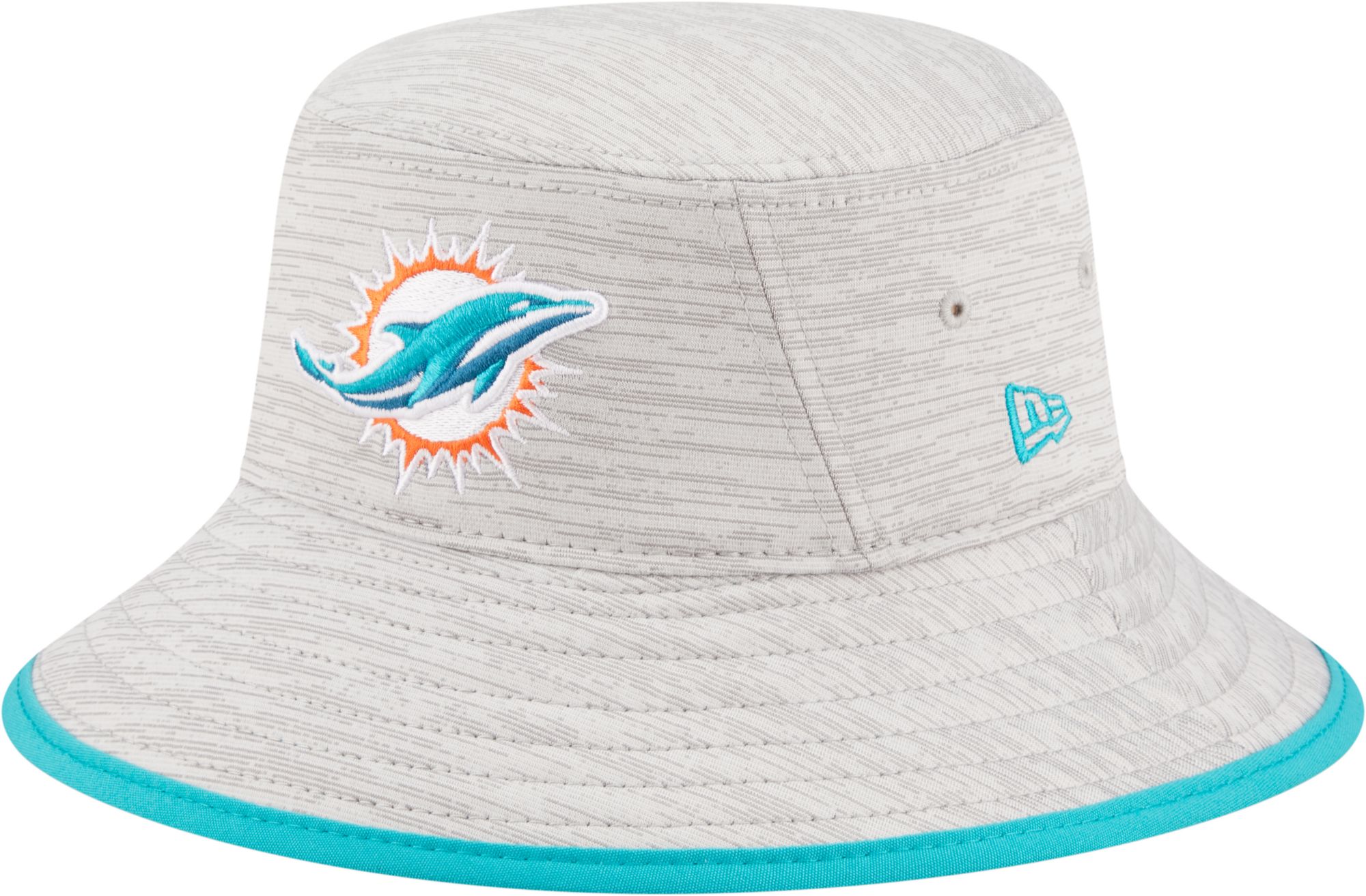 Men's Miami Dolphins Distinct Grey Adjustable Bucket Hat