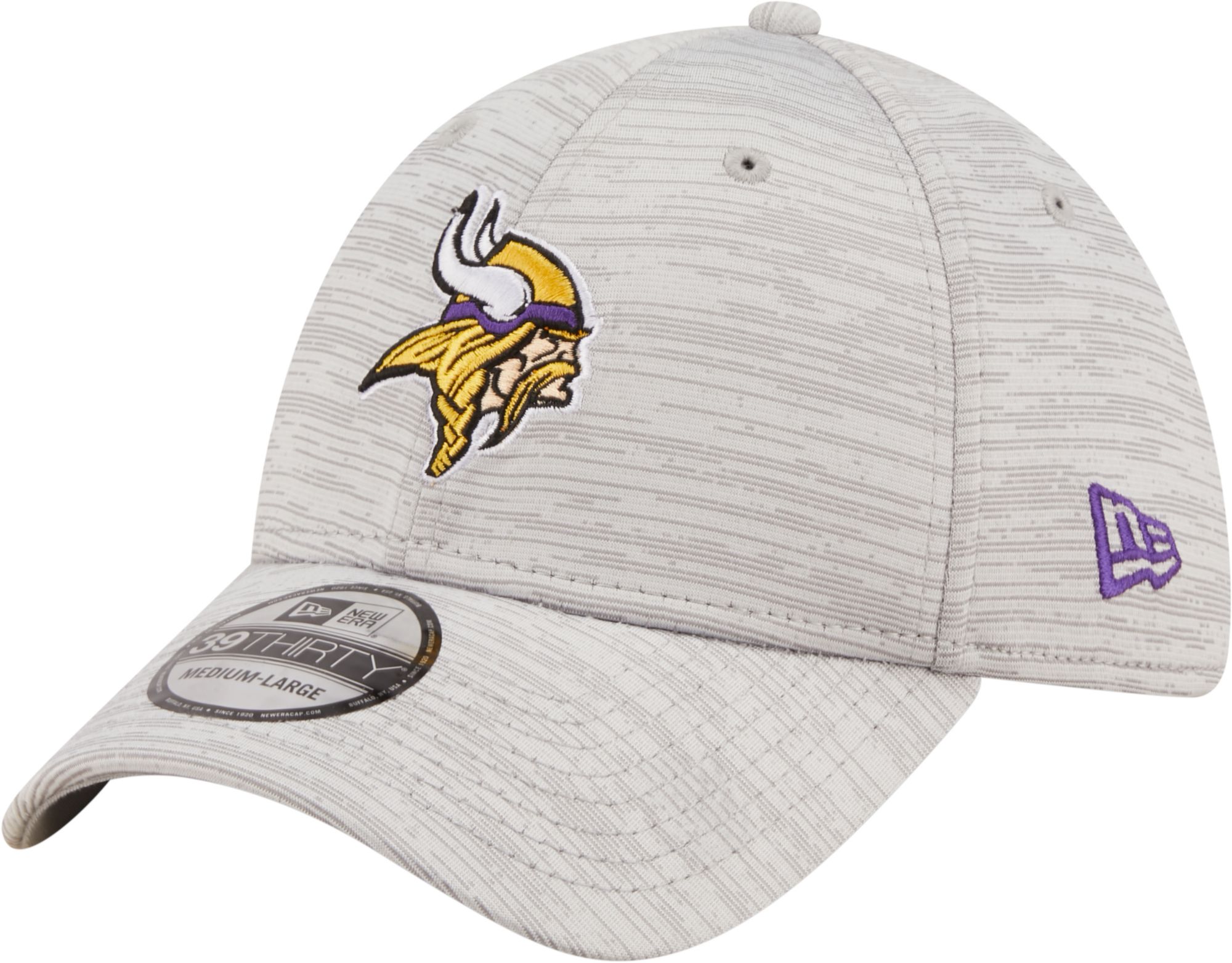 New Era / Men's Minnesota Vikings Distinct 39Thirty Grey Stretch Fit Hat