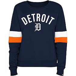 New Era Women's Detroit Tigers Blue Fleece Crew Neck Sweatshirt