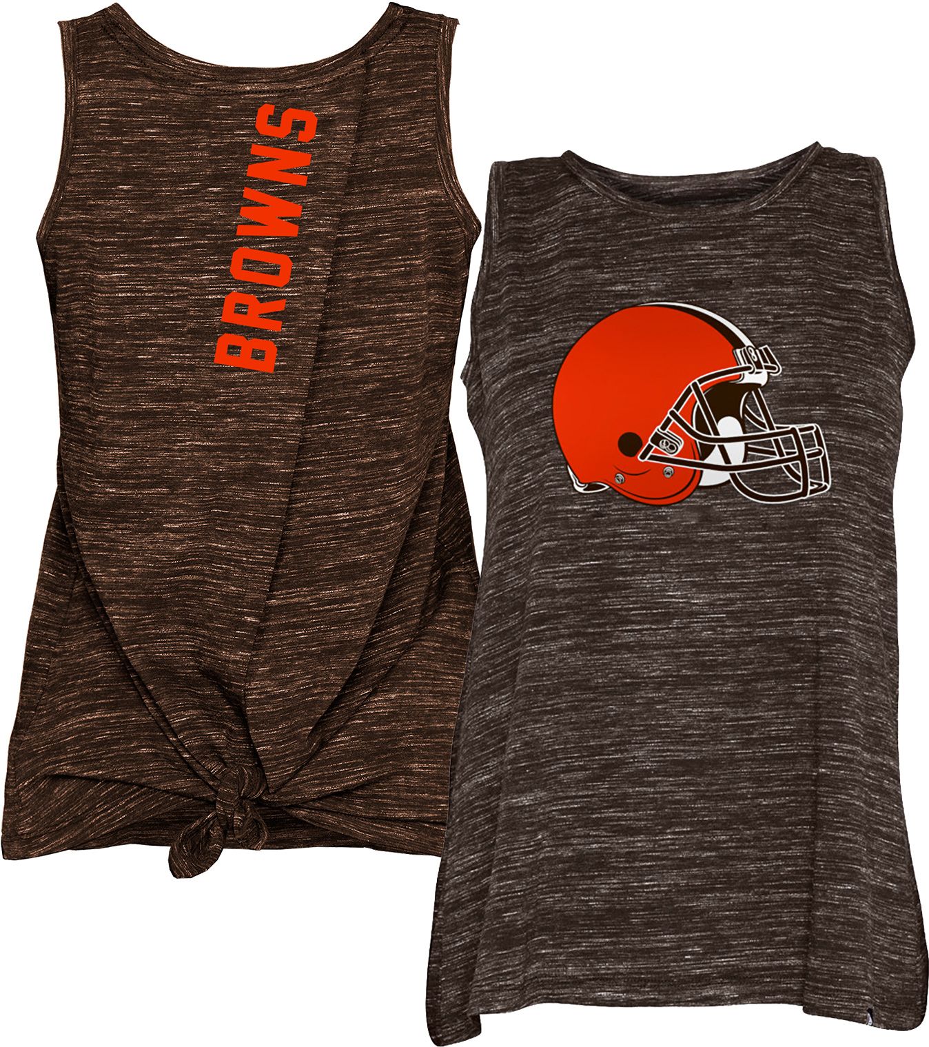 New Era / Women's Cleveland Browns Splitback Brown Tank Top