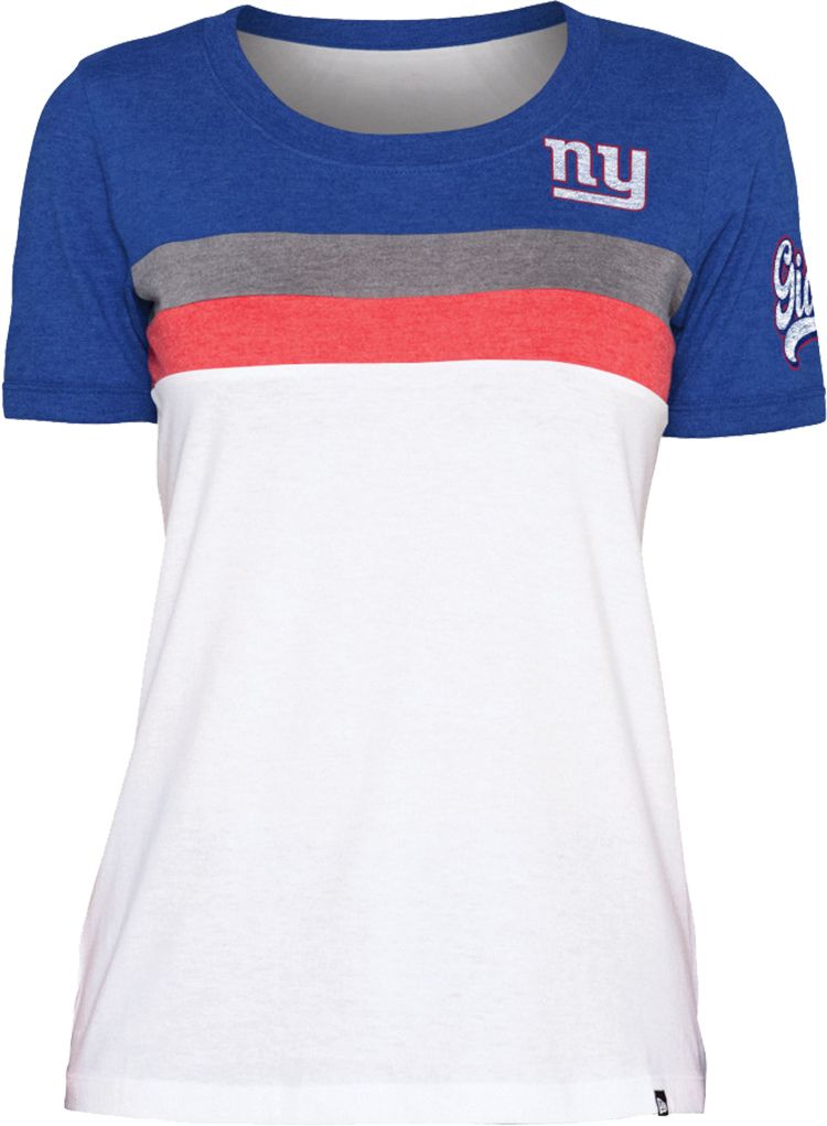 New Era Women's New York Giants Color Block Grey T-Shirt