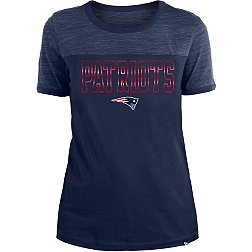 New Era Apparel Women's New England Patriots Space Dye Foil Navy T-Shirt