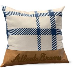 Pegasus Sports Atlanta Braves Faux Leather Pillow