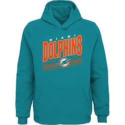 NFL Team Apparel Youth Miami Dolphins Big Time Aqua Pullover Hoodie