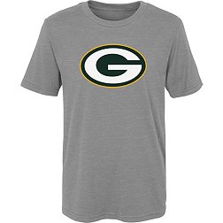 NFL Team Apparel Youth Green Bay Packers Primary Logo Grey T-Shirt