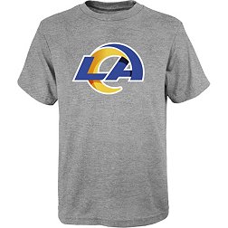 NFL Team Apparel Youth Los Angeles Rams Primary Logo Grey T-Shirt