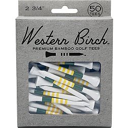Western Birch Signature Emerald 2.75" Golf Tees - 50 Pack