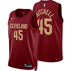 Nike Men's Cleveland Cavaliers Donovan Mitchell #45 Red Dri-FIT Swingman Jersey