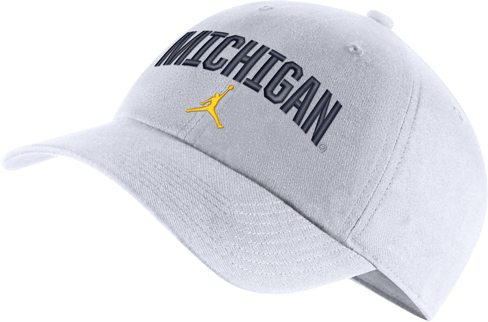 Jordan Men's Michigan Wolverines White Heritage86 Arch Hat