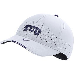 Nike Men's TCU Horned Frogs White AeroBill Swoosh Flex Classic99 Football Sideline Hat