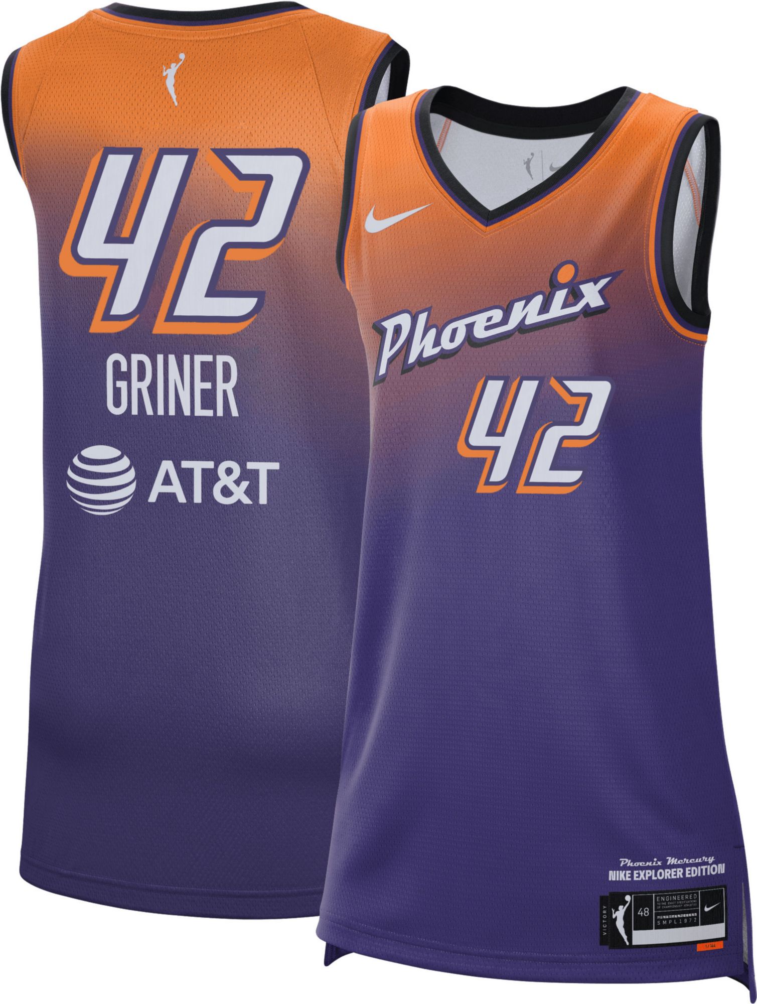 Nike Adult Phoenix Mercury Brittney Griner #42 Purple Jersey